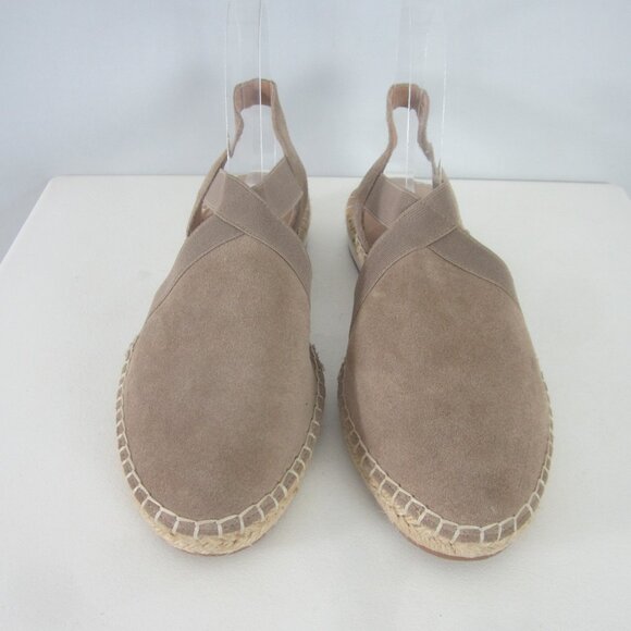 New Lucky Brand Womens 8 Tan Espadrille Slip-On Suede Slingback Shoe LP RIFKA - Picture 4 of 11